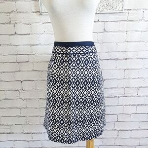 MARIO SERRANI Italy Geometric Lined Stretch Short Skirt